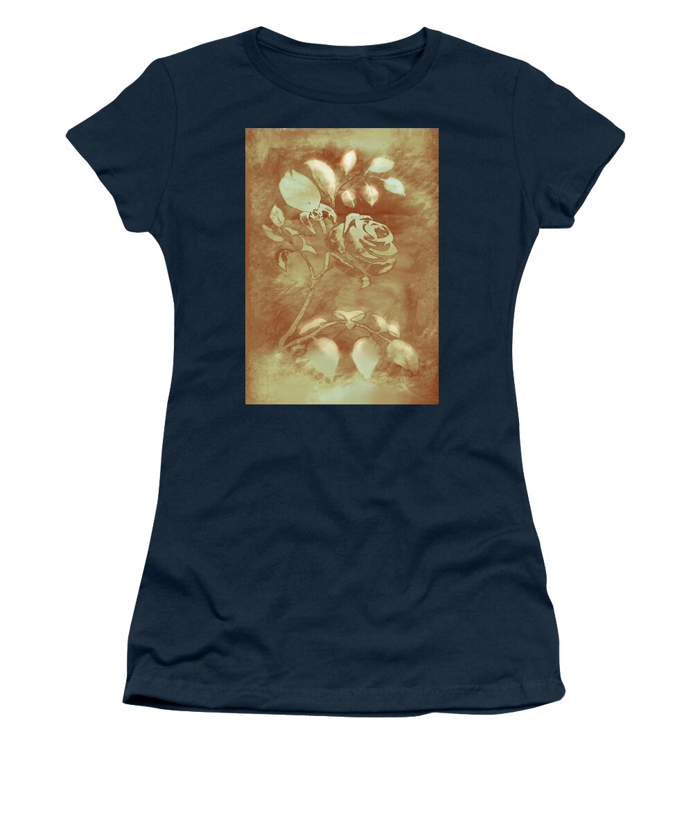 Photograph Women's T-Shirt featuring the digital art Honey Rose I by Delynn Addams