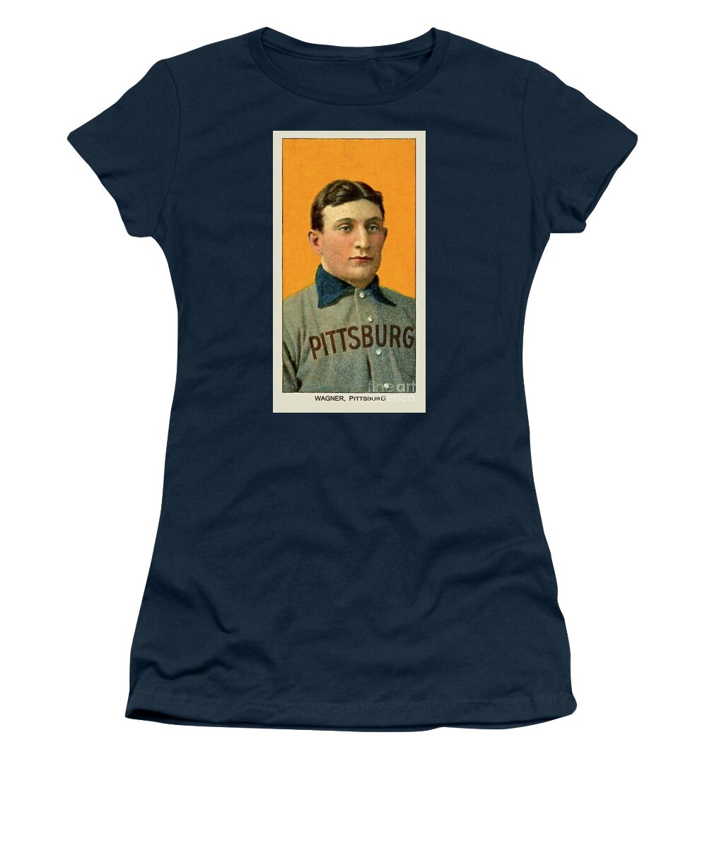 T206 Honus Wagner baseball card, Pittsburg Pirates, Honus Wagner Women's  T-Shirt by Thomas Pollart - Pixels
