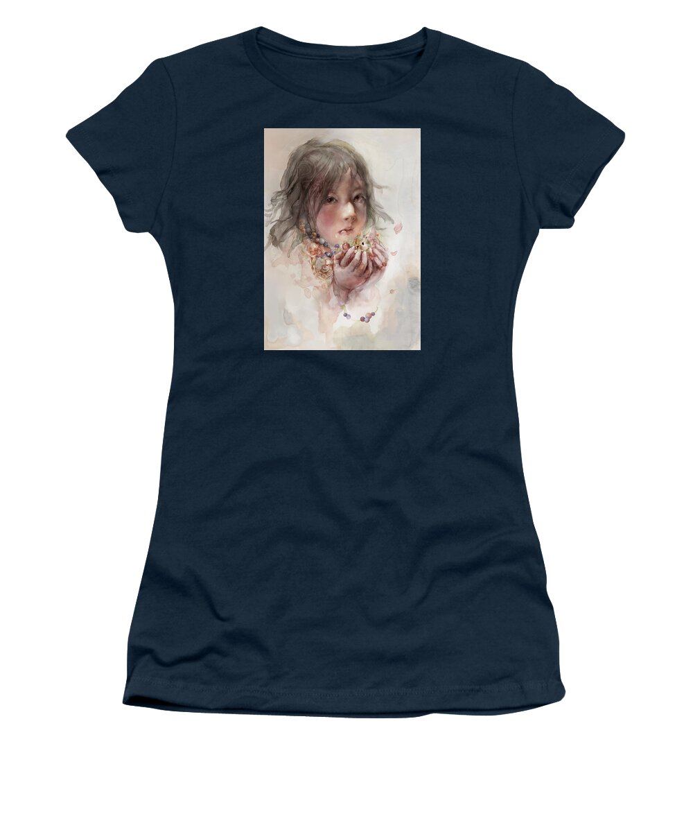 Portrait Women's T-Shirt featuring the digital art Hope by Te Hu