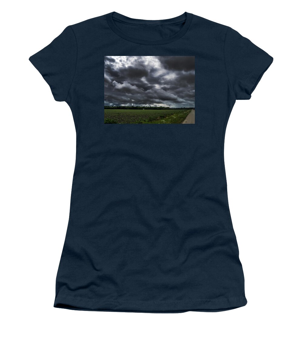 Landscape Women's T-Shirt featuring the photograph House in the Trees by Eric Benjamin