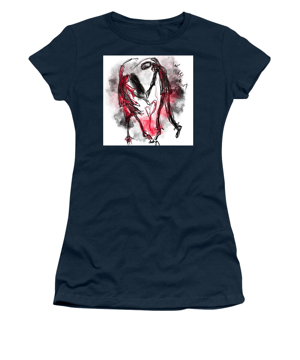 Digital Women's T-Shirt featuring the digital art How little we know... by Sladjana Lazarevic
