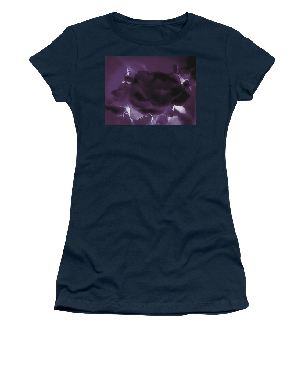 Rose Women's T-Shirt featuring the photograph I Dream in Sepia Inverted by DigiArt Diaries by Vicky B Fuller