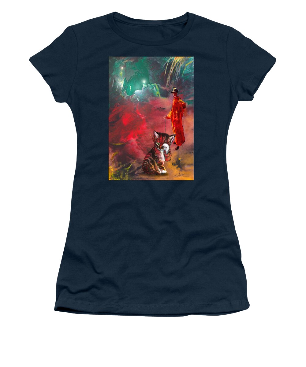 Animals Women's T-Shirt featuring the painting I will be ok by Miki De Goodaboom
