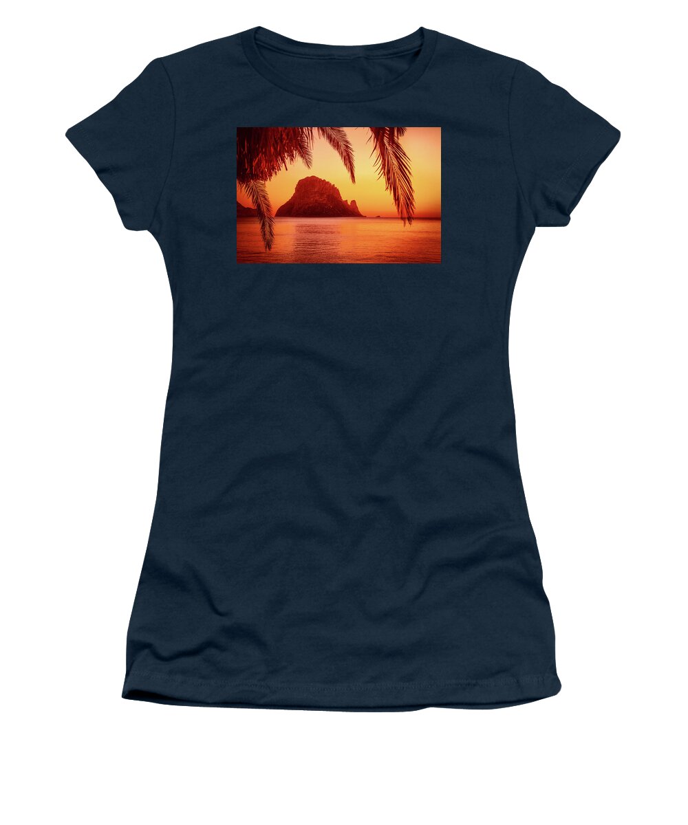 Ibiza Women's T-Shirt featuring the photograph Ibiza Sunset by Iryna Goodall