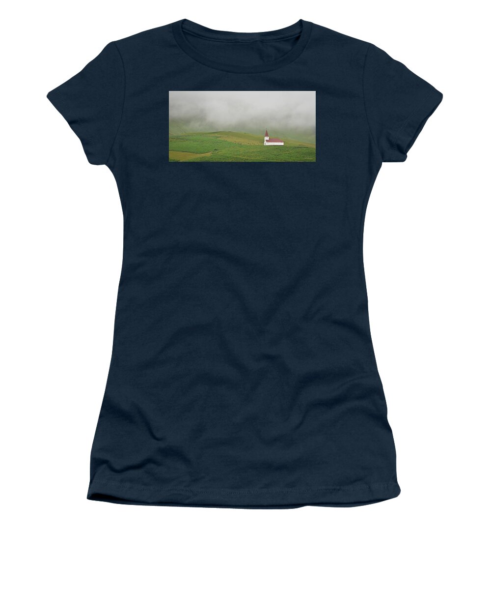 Iceland Women's T-Shirt featuring the photograph Icelandic Chapel by Joe Bonita