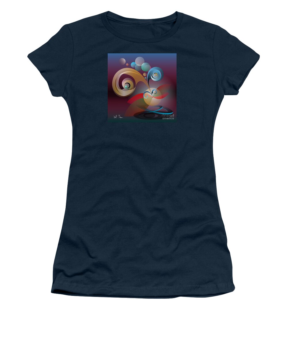 Illusion Women's T-Shirt featuring the digital art Illusion Of Joy by Leo Symon