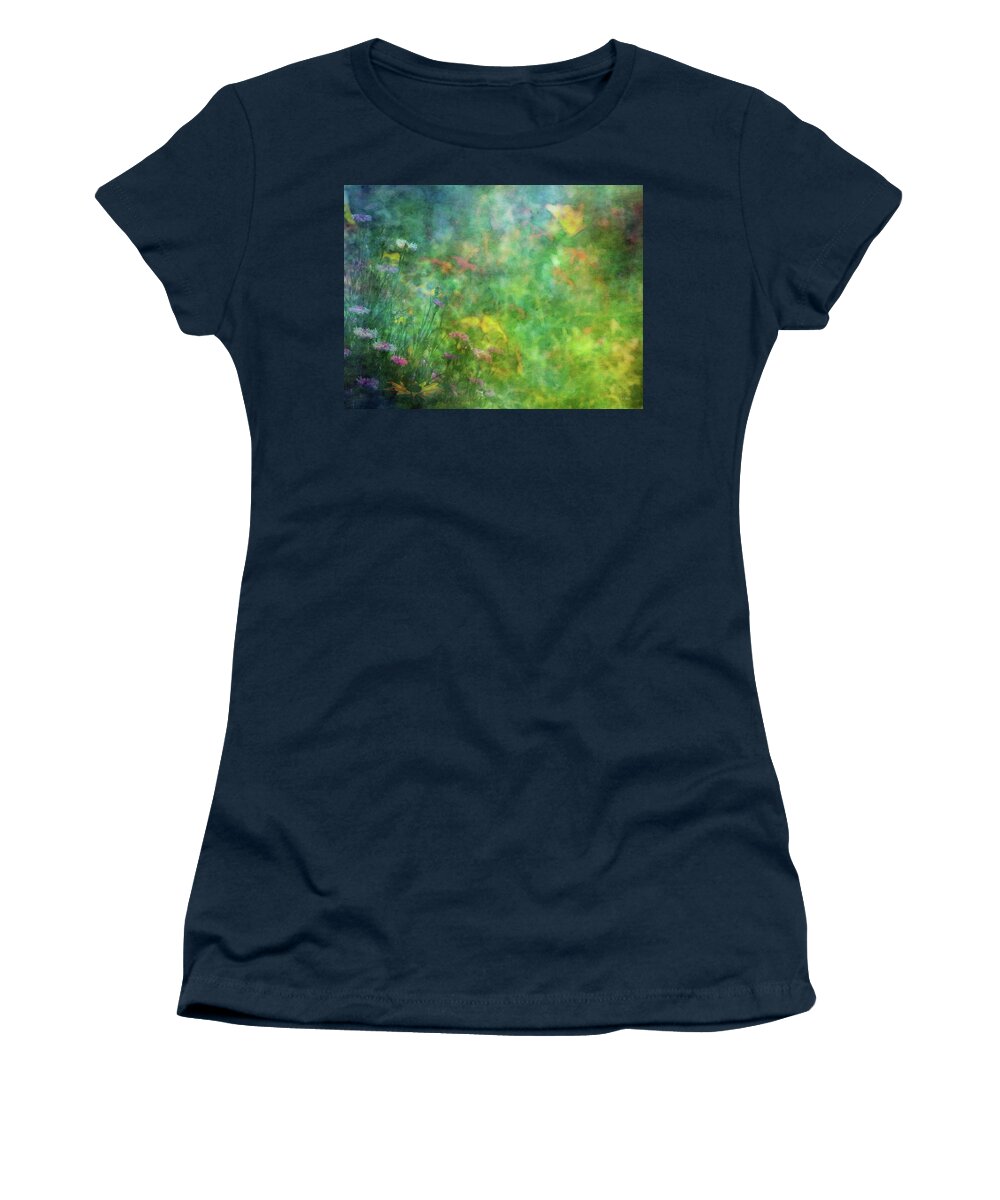 Impressionist Women's T-Shirt featuring the photograph In The Garden 2296 IDP_2 by Steven Ward