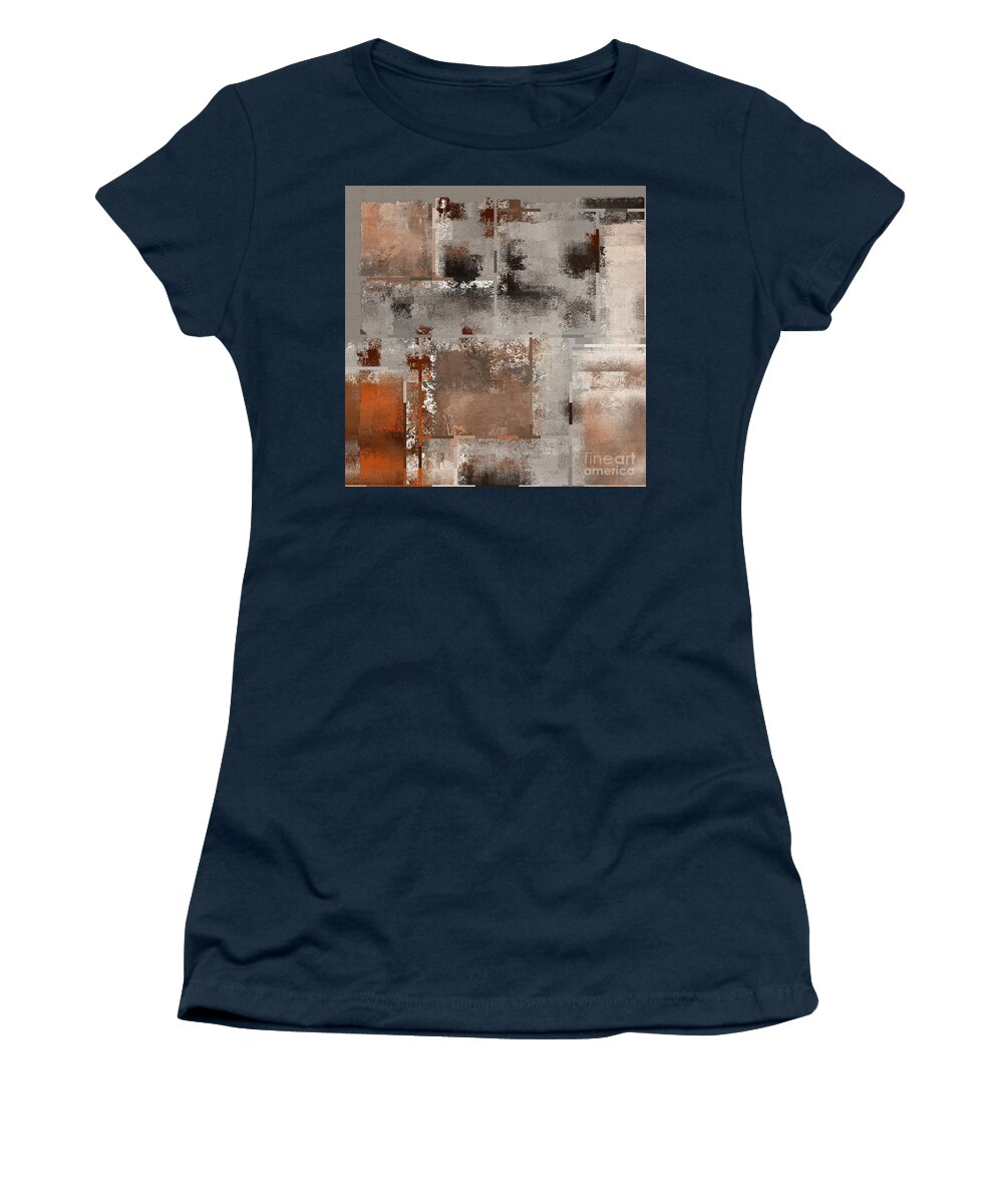 Abstract Women's T-Shirt featuring the digital art Industrial Abstract - 01t02 by Variance Collections