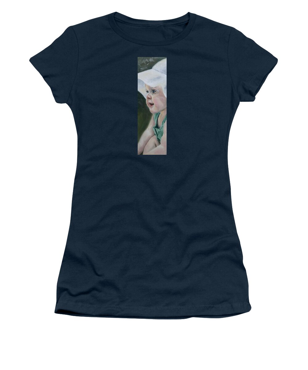 Baby Women's T-Shirt featuring the painting Innocence by Lindsey Weimer