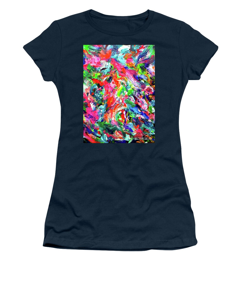  Women's T-Shirt featuring the painting Inside my mind by Wanvisa Klawklean