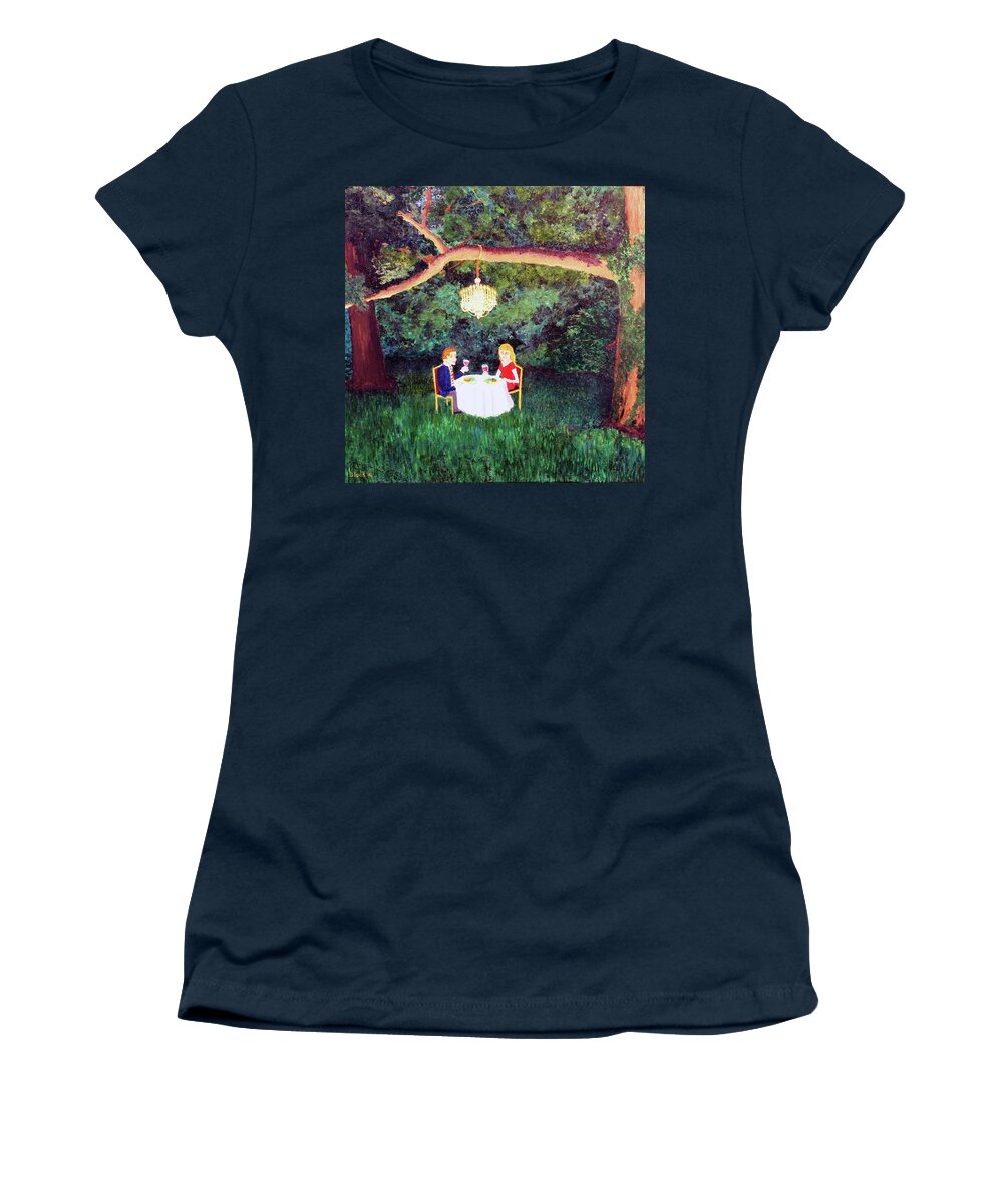 Forest Women's T-Shirt featuring the painting Inside Out by Thomas Blood
