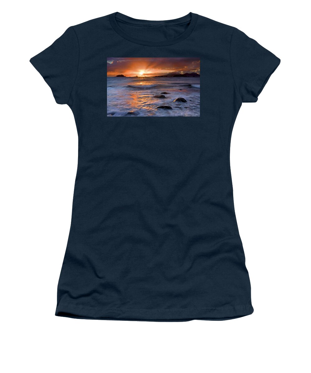 Alaska Women's T-Shirt featuring the photograph Inspired Light by Michael Dawson