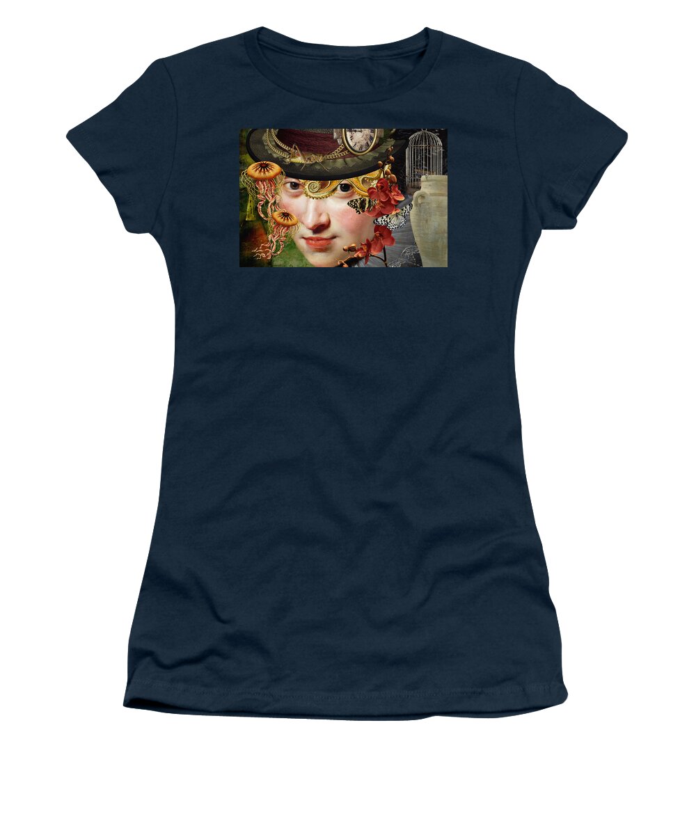 Internal Women's T-Shirt featuring the digital art Internal Warfare by Ally White