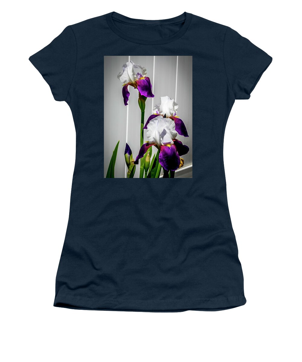 Plant Women's T-Shirt featuring the digital art Iris Germanica by Ed Stines