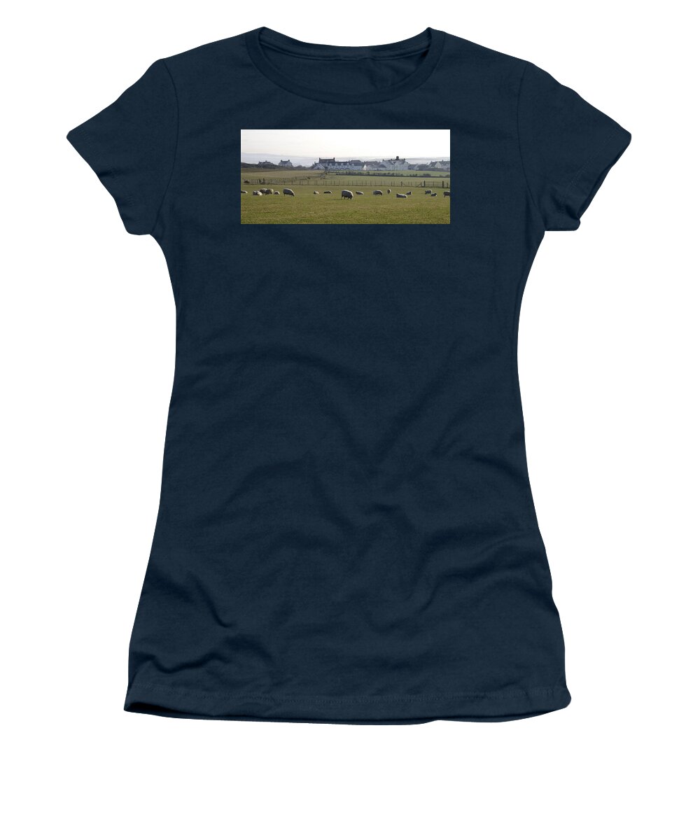 Farm Women's T-Shirt featuring the photograph Irish Sheep Farm by Henri Irizarri
