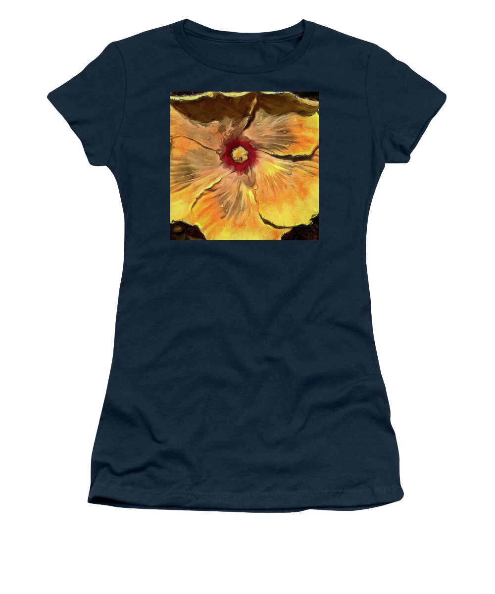 Flower Women's T-Shirt featuring the mixed media Isabella by Trish Tritz