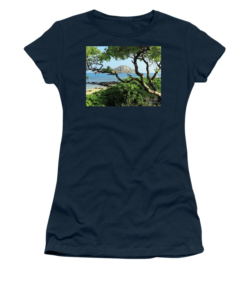Island Through The Trees Women's T-Shirt featuring the photograph Island Through the Trees by Jennifer Robin