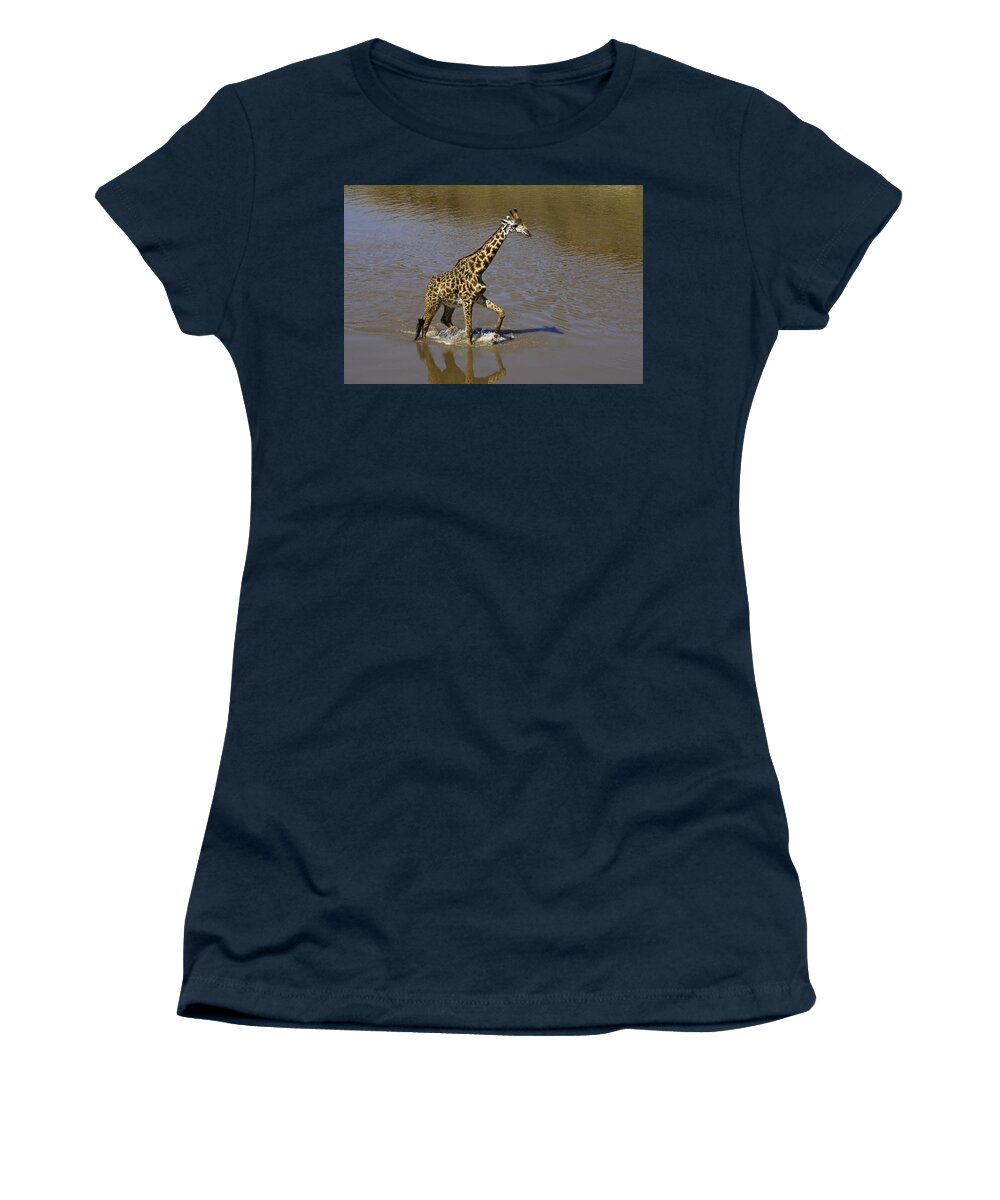 Africa Women's T-Shirt featuring the photograph It's Only Ankle Deep by Michele Burgess