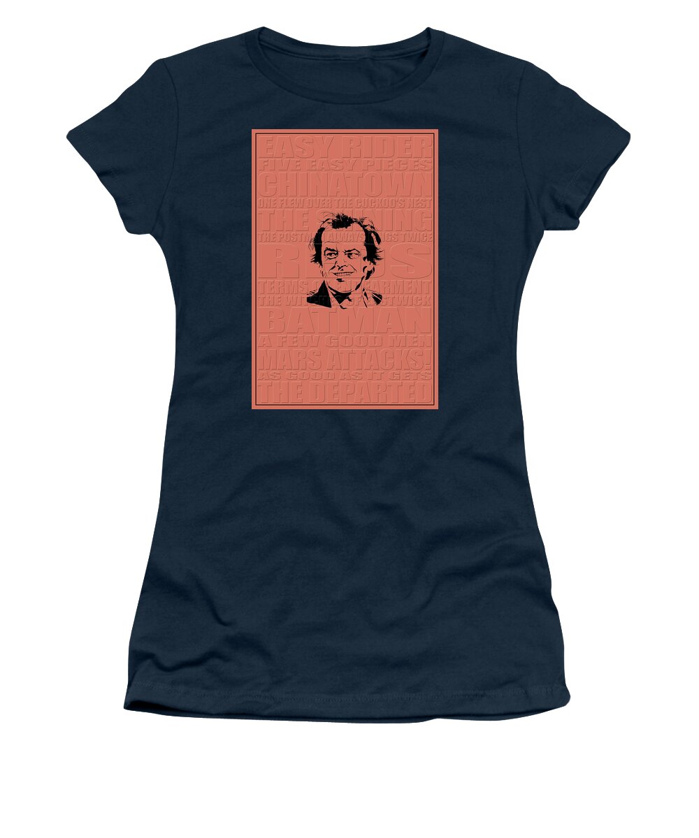 Jack Nicholson Women's T-Shirt featuring the photograph Jack Nicholson by Andrew Fare