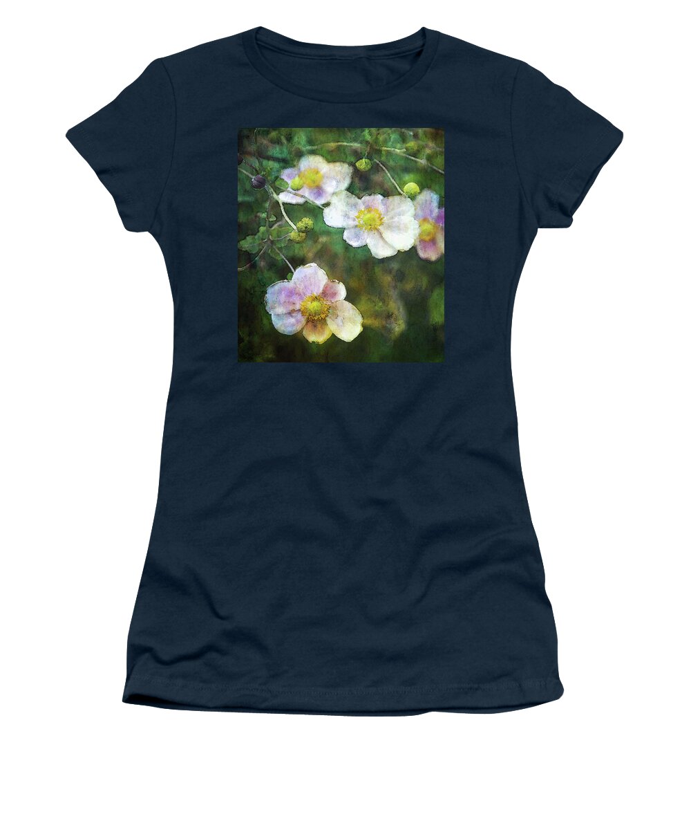 Japanese Anemone Women's T-Shirt featuring the photograph Japanese Anemone 4781 IDP_2 by Steven Ward