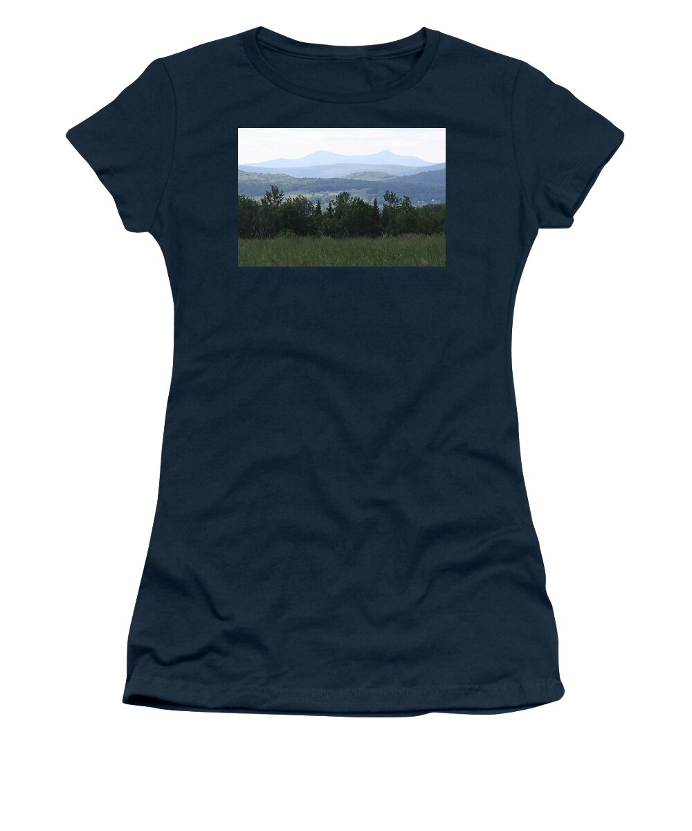 Jay Peak Women's T-Shirt featuring the photograph Jay Peak from Irasburg by Donna Walsh