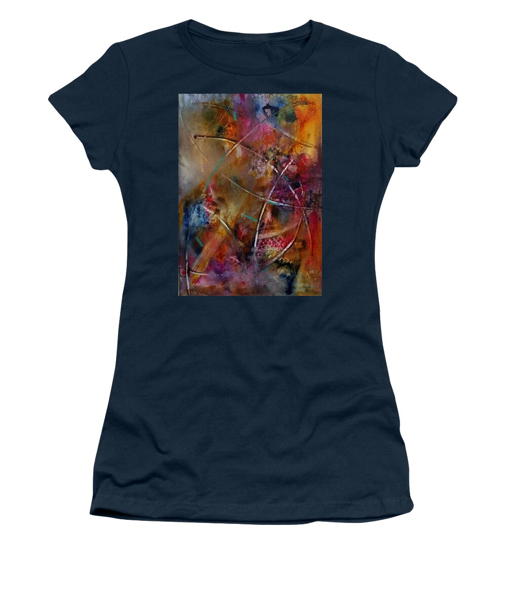 Ksg Women's T-Shirt featuring the painting Jazzed by Kim Shuckhart Gunns