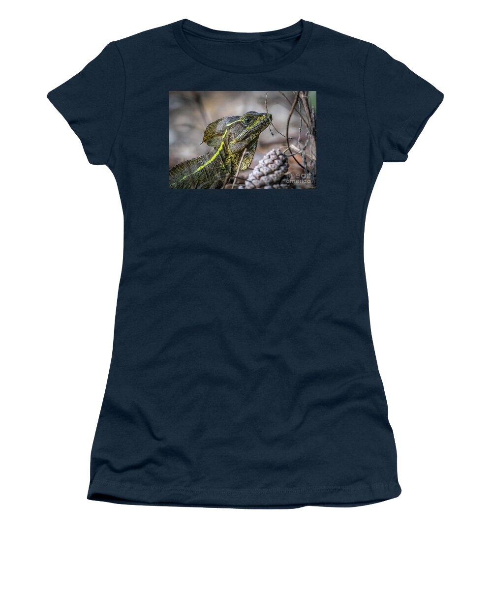 Basilisk Women's T-Shirt featuring the photograph Jesus Lizard #2 by Tom Claud