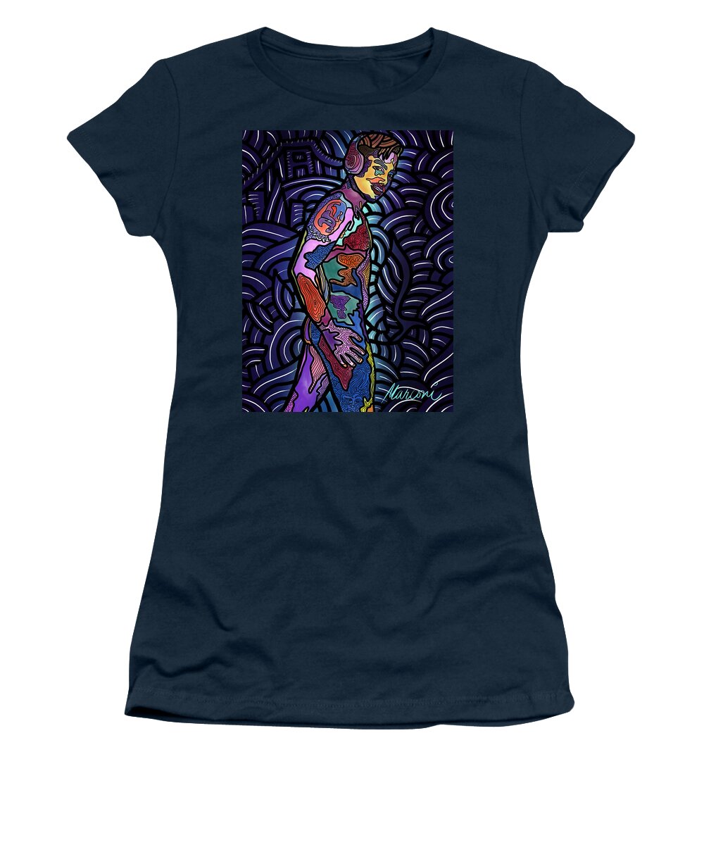 Jethrocuenca Women's T-Shirt featuring the digital art Jethro by Marconi Calindas