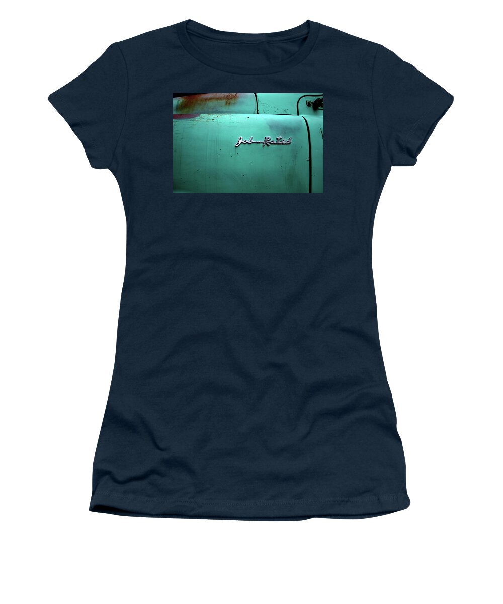Teal Women's T-Shirt featuring the photograph Job Rated by Kreddible Trout