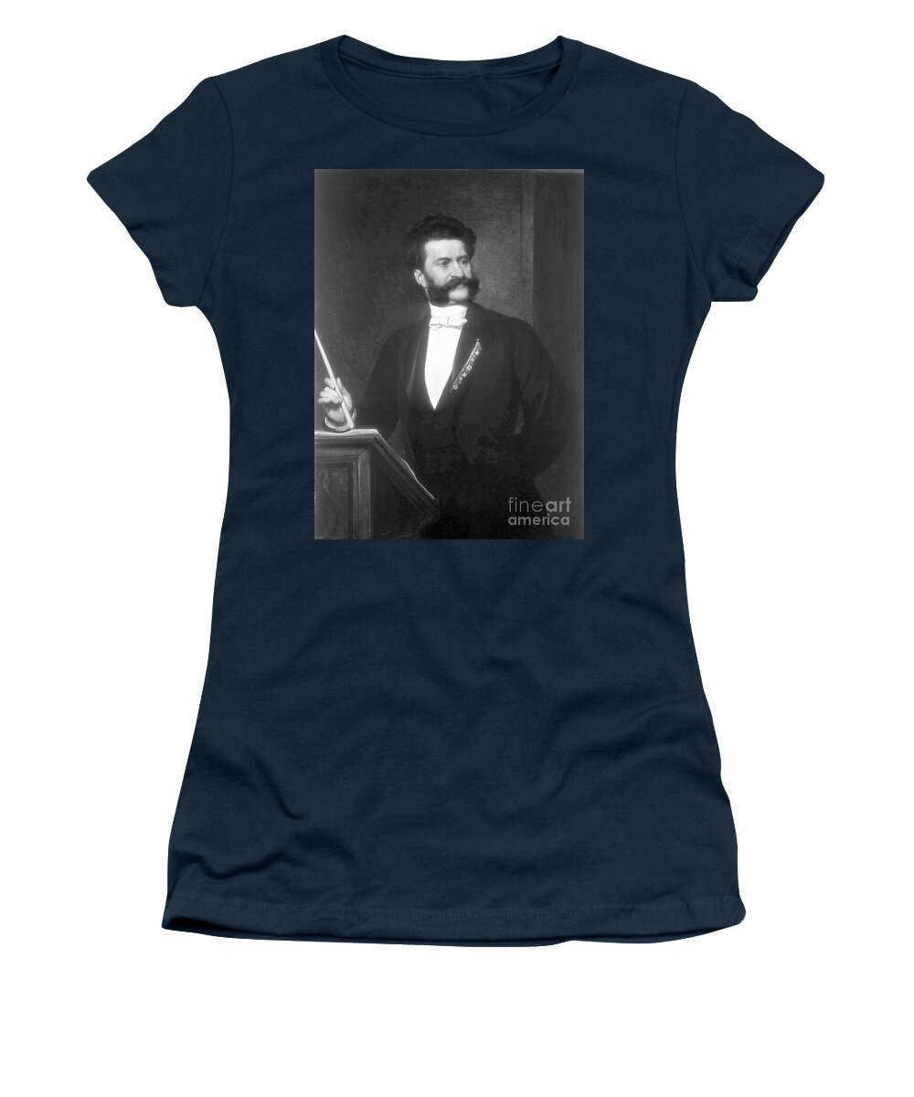 Fine Arts Women's T-Shirt featuring the photograph Johann Strauss, Austrian Composer by Science Source