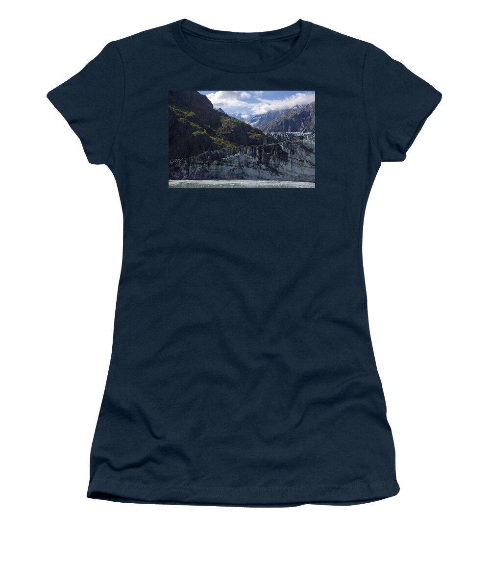 Glacier Women's T-Shirt featuring the photograph John Hopkins Glacier 15 by Richard J Cassato