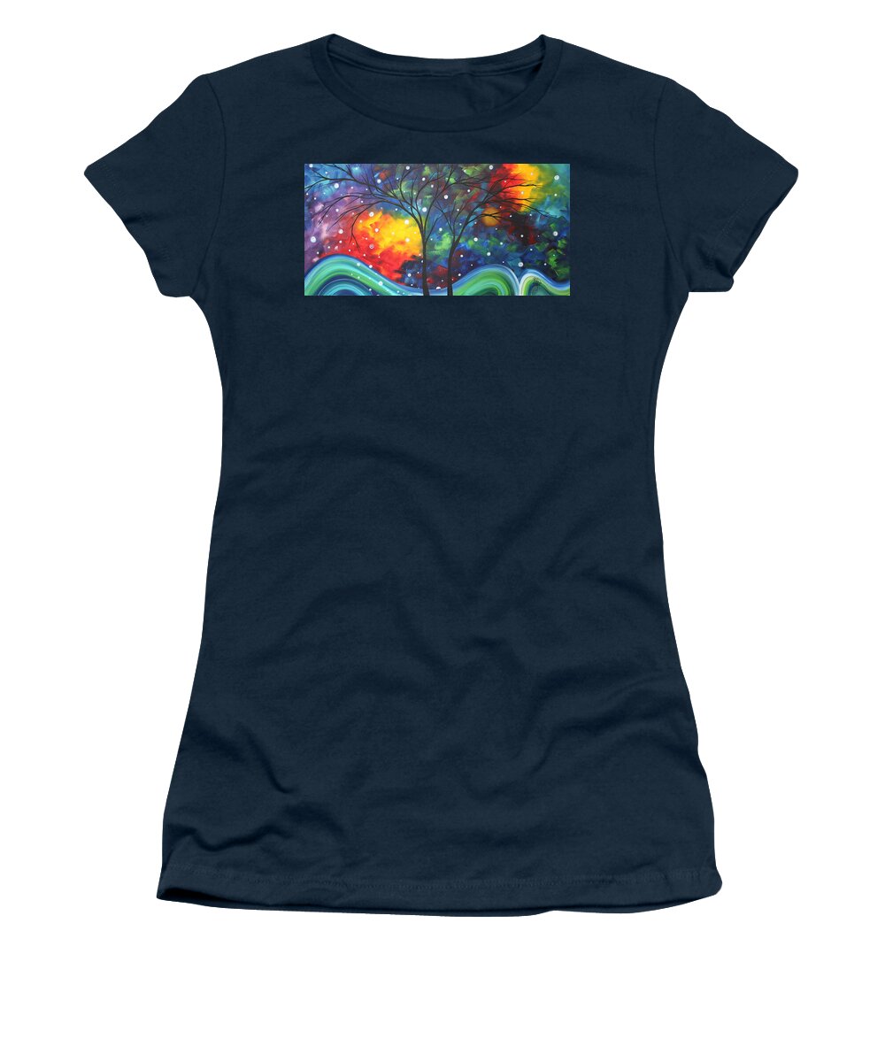 Abstract Women's T-Shirt featuring the painting Joy by MADART by Megan Aroon