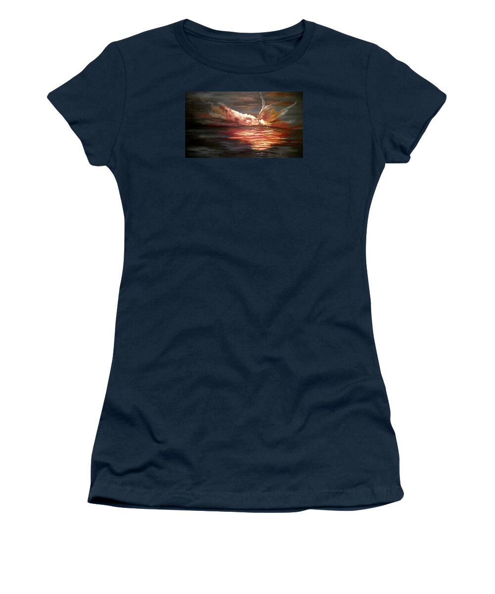 Abstract Women's T-Shirt featuring the painting Jubilant by Soraya Silvestri