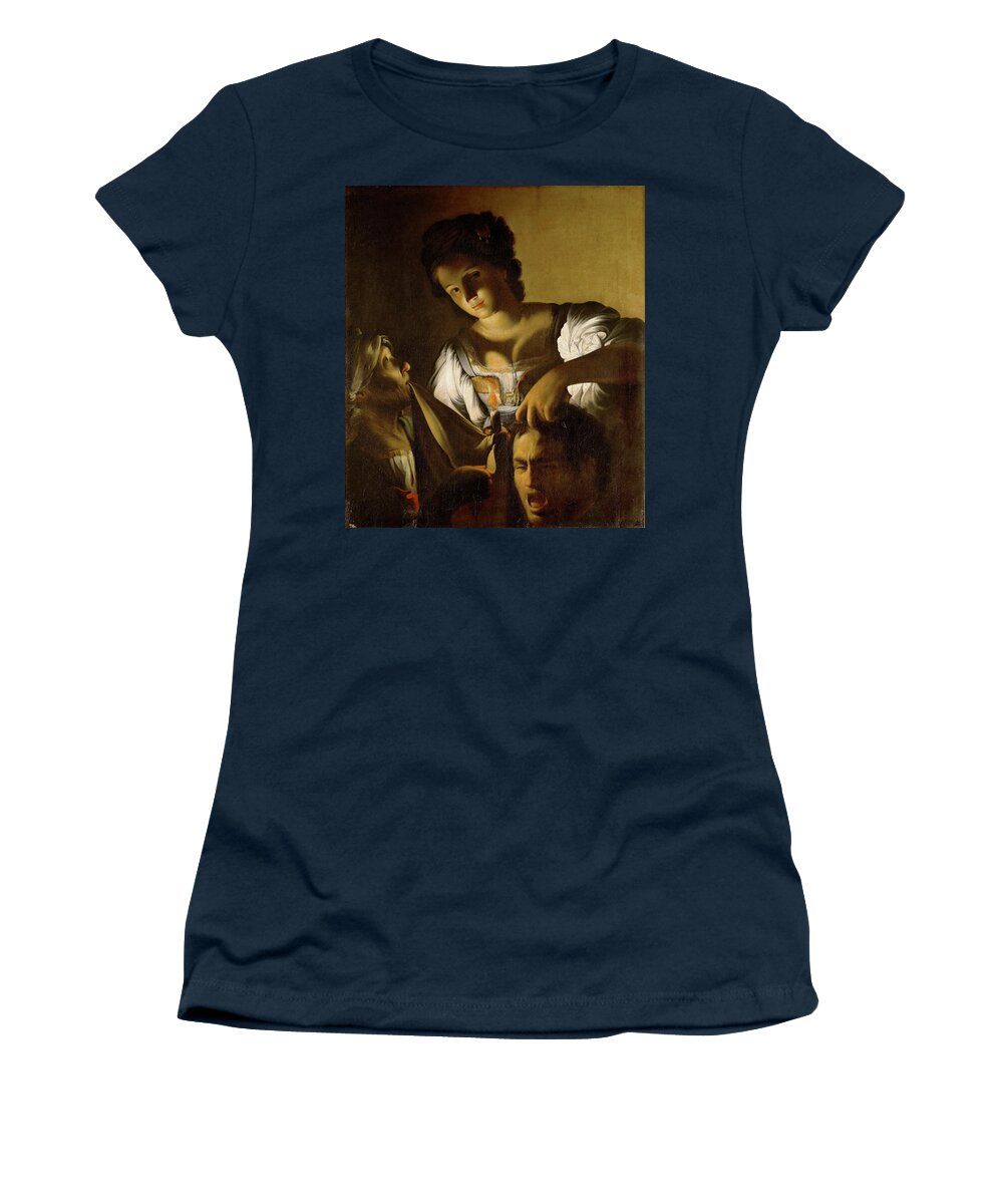 Carlo Saraceni Women's T-Shirt featuring the painting Judith with the Head of Holofernes by Carlo Saraceni