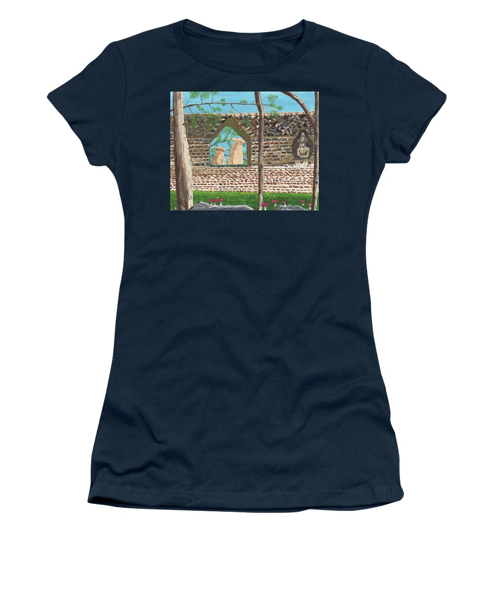 Aztec Women's T-Shirt featuring the painting July Portal of Enlightenment by Paul Fields