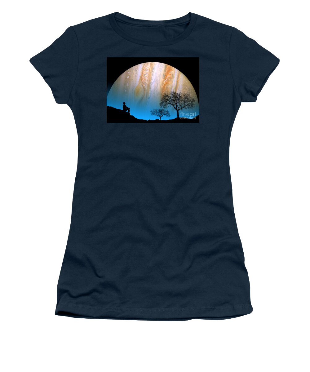 Astronomy Women's T-Shirt featuring the photograph Jupiter by Larry Landolfi