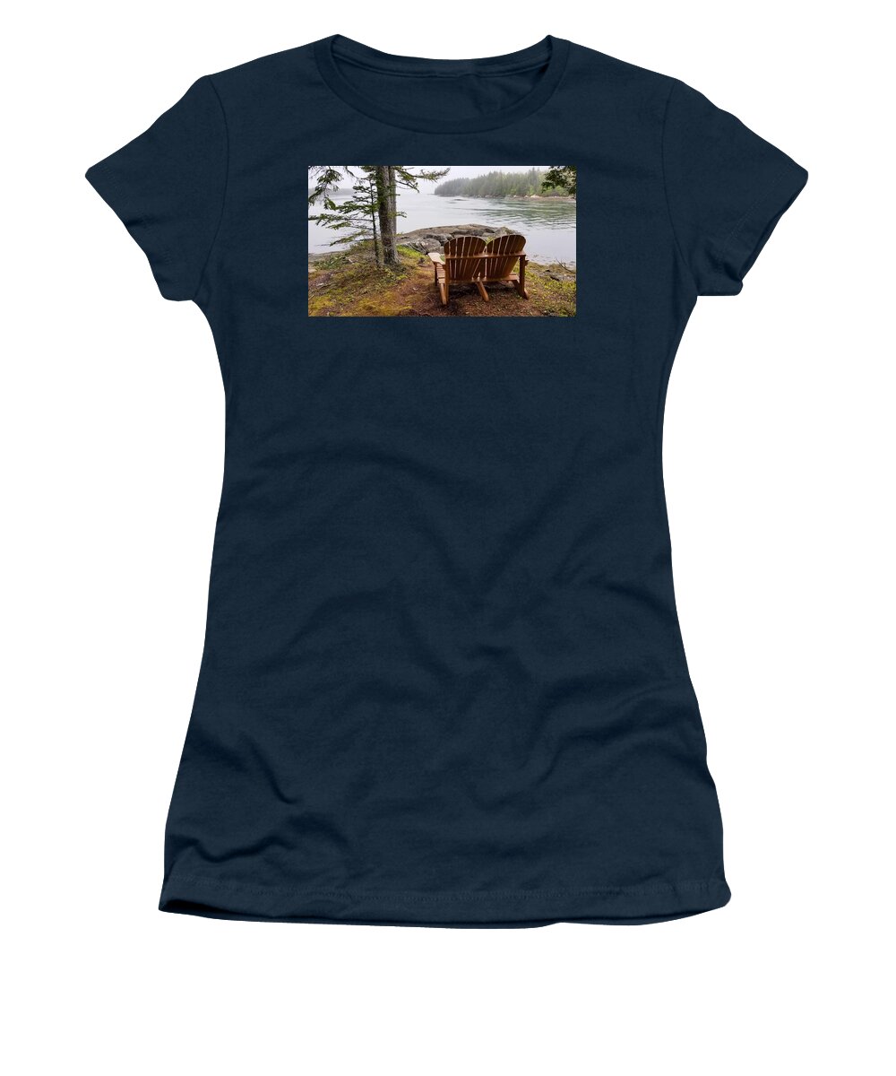 Bench Women's T-Shirt featuring the photograph Just Us Two by Holly Ross