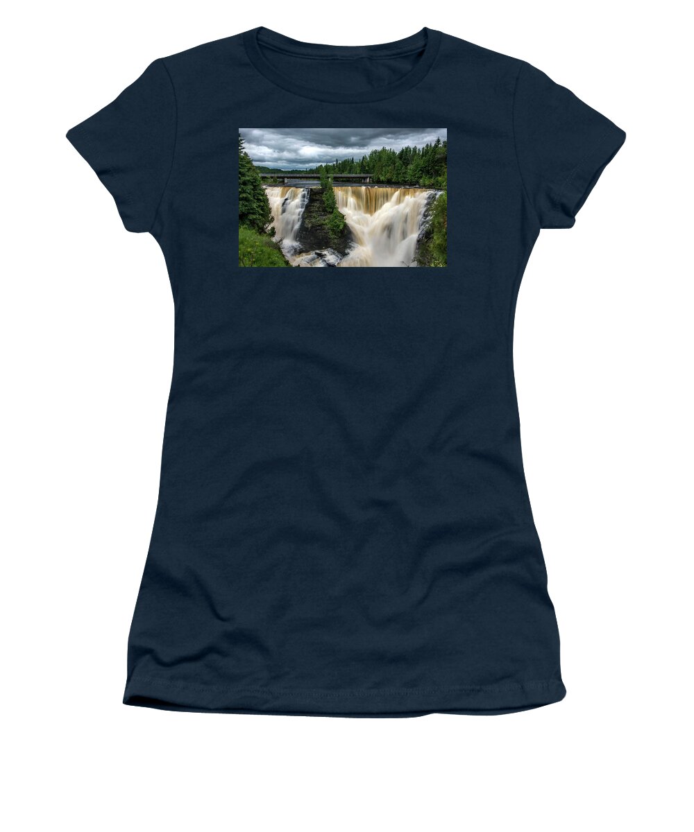 Kakabeka Falls Women's T-Shirt featuring the photograph Kakabeka Falls, Ontario by Kathy Paynter