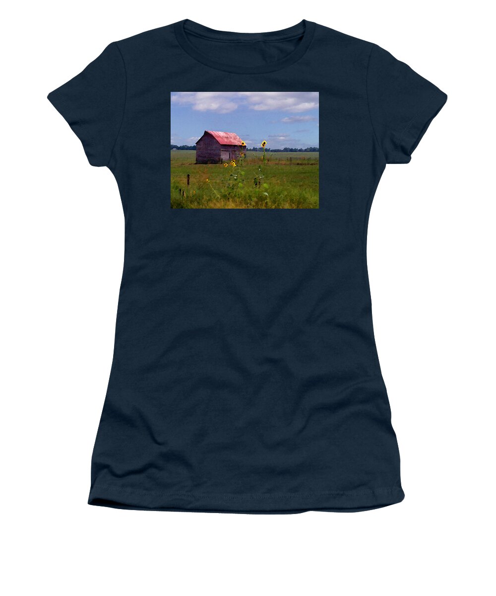 Landscape Women's T-Shirt featuring the photograph Kansas Landscape by Steve Karol