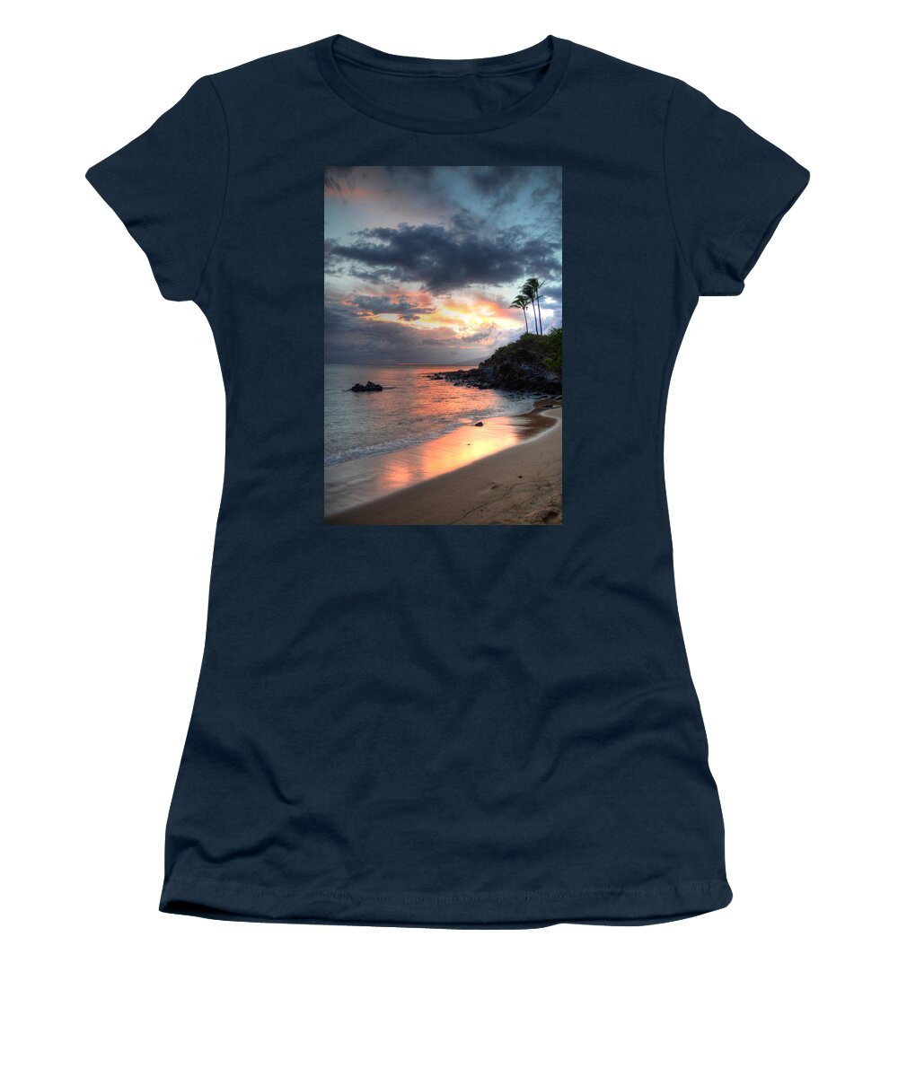 Kapalua Bay Women's T-Shirt featuring the photograph Kapalua Sunset by Kelly Wade