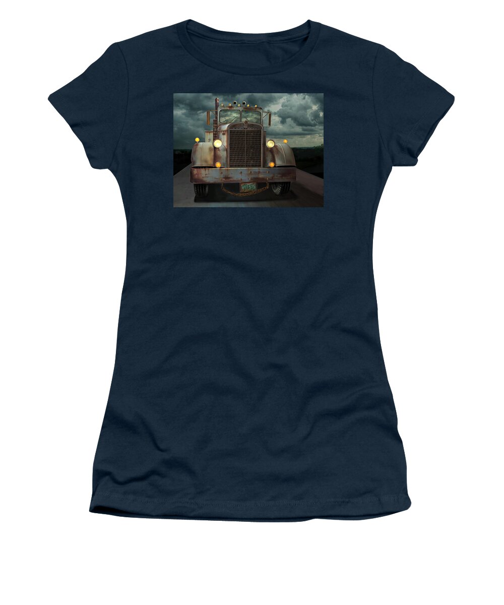 Kenworth Women's T-Shirt featuring the digital art Kenworth Old Workhorse by Stuart Swartz