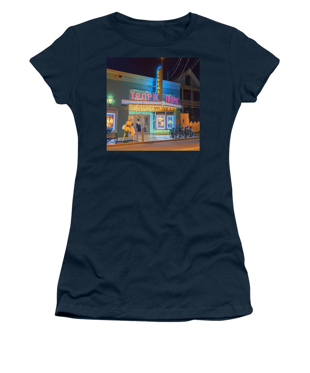 Key West Women's T-Shirt featuring the photograph Key West Florida Tropic Cinema DSC01720_16 by Greg Kluempers