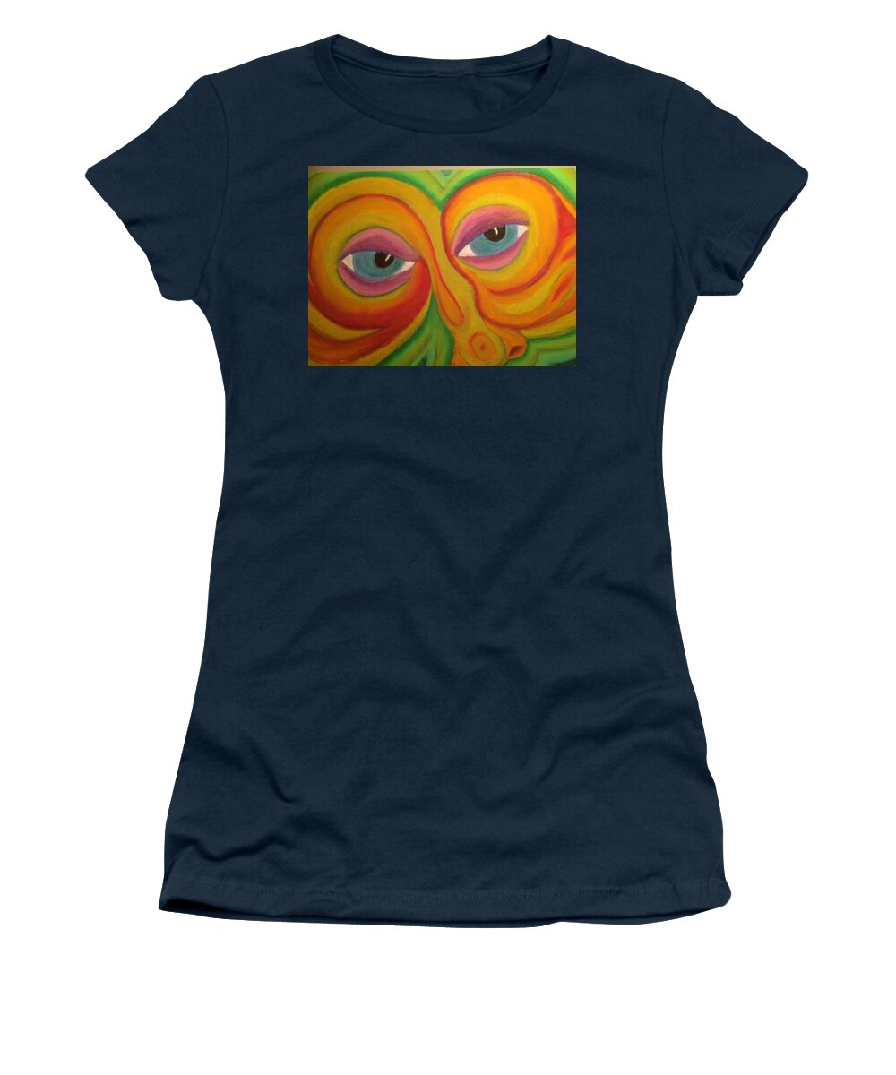 Face Women's T-Shirt featuring the pastel Knowing by Steve Sommers