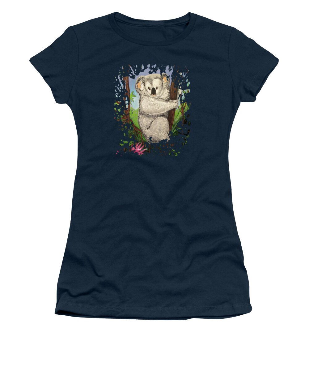 Koala Women's T-Shirt featuring the painting Koala by Adam Santana