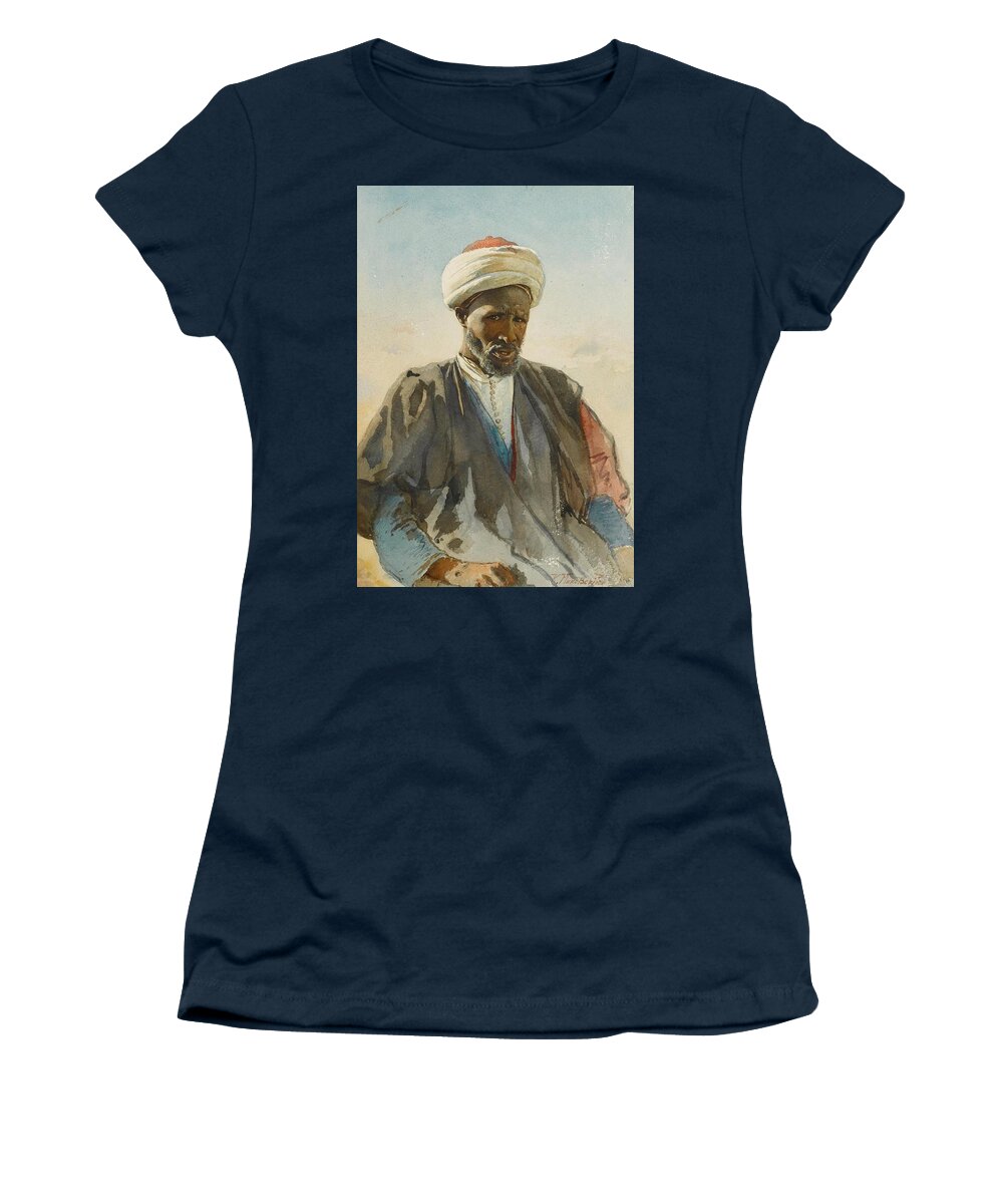 Konstantin Egorovich Makovsky (moscow 1839 - St. Petersburg 1915) Women's T-Shirt featuring the painting Konstantin Egorovich Makovsky by MotionAge Designs