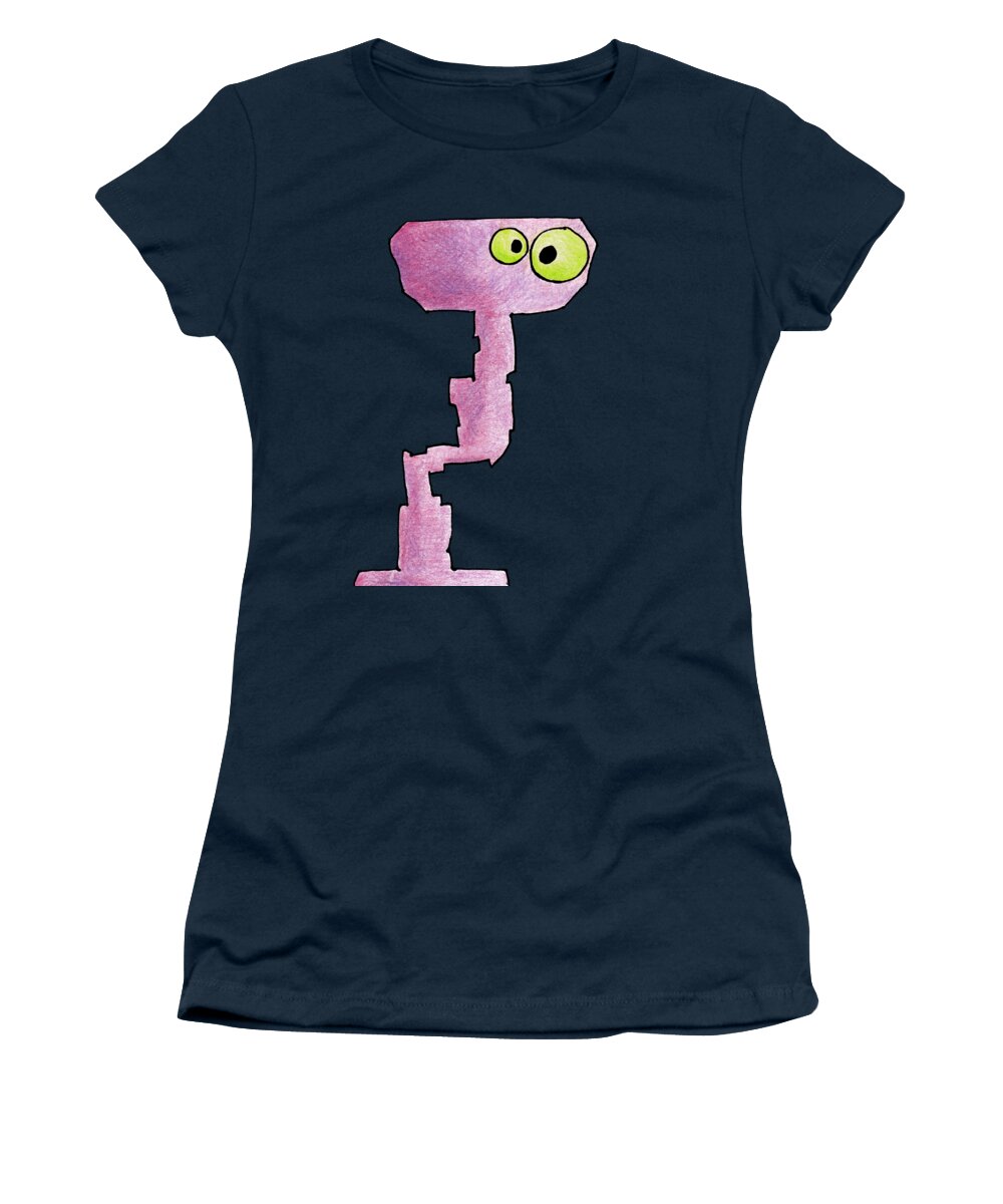Ujm Women's T-Shirt featuring the digital art KP's Lamp Monster by Uncle J's Monsters