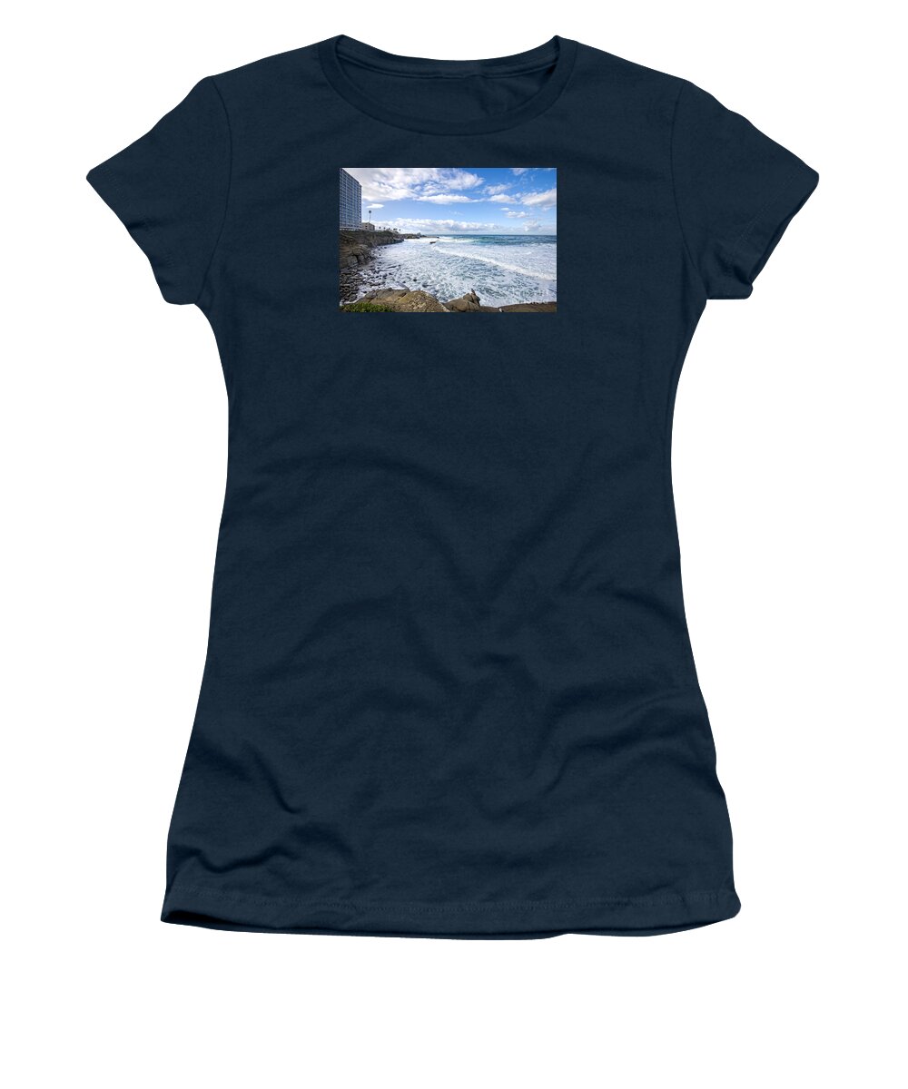 La Jolla Women's T-Shirt featuring the photograph La Jolla Coast by Baywest Imaging
