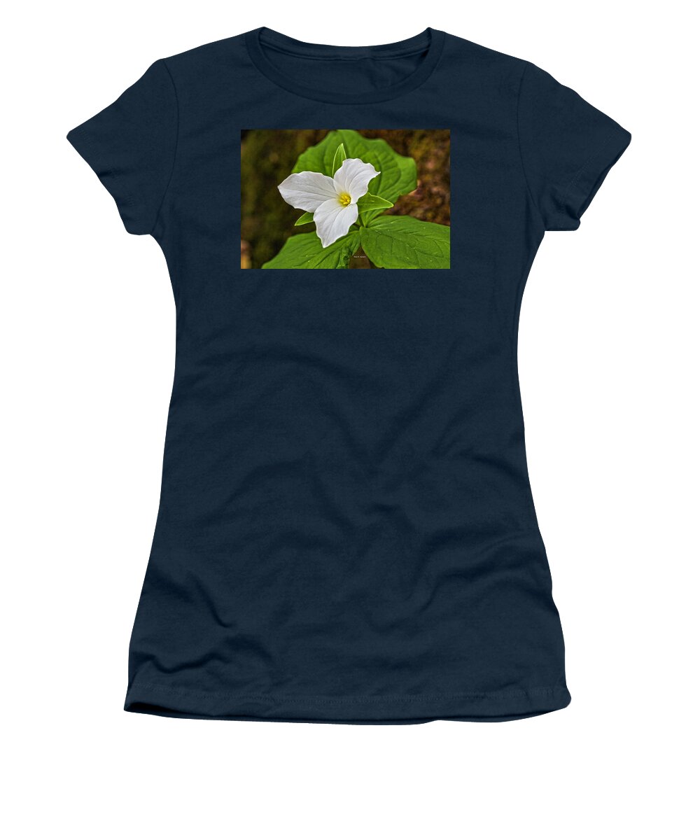Trillium Women's T-Shirt featuring the photograph Lady in White by Dale R Carlson