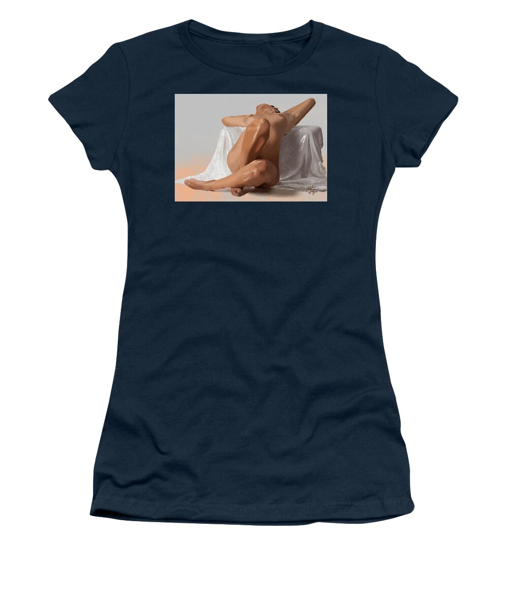 Acrylics Women's T-Shirt featuring the digital art Laid Back by Mal-Z