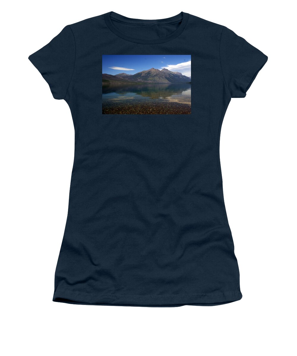Landscape Women's T-Shirt featuring the photograph Lake Mcdonald Reflection Glacier National Park 2 by Marty Koch
